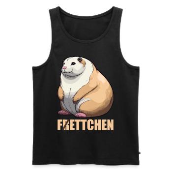 Fettchen Frettchen - Männer Premium Bio Tank Top - Schwarz - Vorne - Michal (187cm)