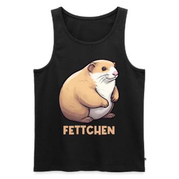 Fettchen Frettchen - Männer Premium Bio Tank Top - Schwarz - Vorne - Michal (187cm)