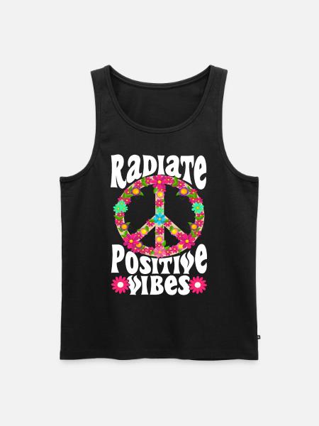 Hippie Be Kind Kindness Peace - Débardeur bio Premium Homme - noir