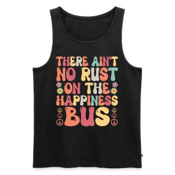 Hippie Frieden Freundlichkeit - Männer Premium Bio Tank Top - Schwarz - Vorne - Michal (187cm)