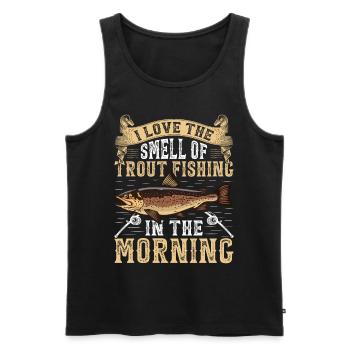 Funny Fishing Men Women - Männer Premium Bio Tank Top - Schwarz - Vorne - Michal (187cm)