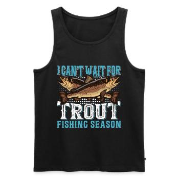 Funny Fishing Men Women - Männer Premium Bio Tank Top - Schwarz - Vorne - Michal (187cm)