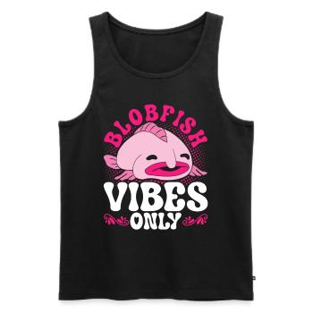 Blobfisch Blobfish Vibes uniquement - Débardeur bio Premium Homme - noir - Devant - AI Model Male 178 light (178cm)