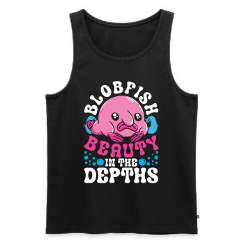 Blobfisch Blobfish Beauté dans les profondeurs - Débardeur bio Premium Homme - noir - Devant - Michal (187cm)