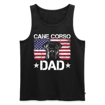 Cane Corso Papa - Débardeur bio Premium Homme - noir - Devant - Michal (187cm)