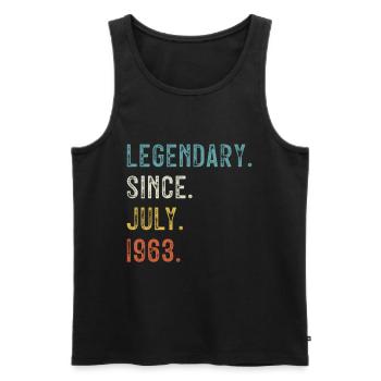 60 Geburtstag 60 Jahre Legendär seit Juli 1963 - Männer Premium Bio Tank Top - Schwarz - Vorne - Michal (187cm)