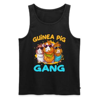 Guinea Pig Gang für eine Meerschweinchen - Männer Premium Bio Tank Top - Schwarz - Vorne - Michal (187cm)