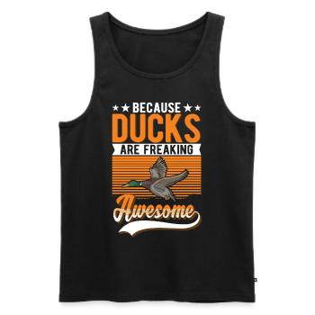 Ducks Gift Duck Breeders - Men's Premium Organic Tank Top - black - Front - Michal (187cm)