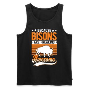 Buffalo Gift Bison Water Buffalo Buffalo - Men's Premium Organic Tank Top - black - Front - AI Model Male 178 light (178cm)
