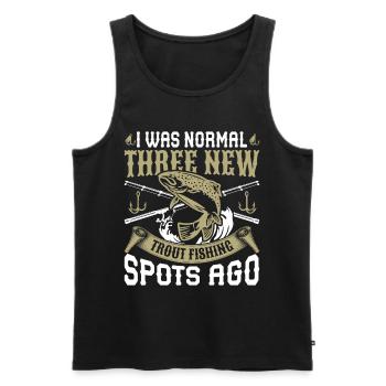 Funny Fishing Men Women - Männer Premium Bio Tank Top - Schwarz - Vorne - Michal (187cm)