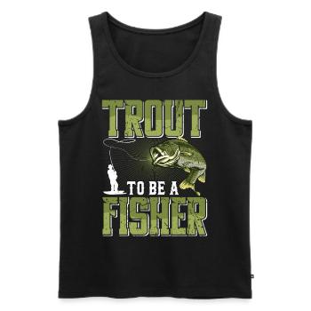 Funny Fishing Men Women - Männer Premium Bio Tank Top - Schwarz - Vorne - Michal (187cm)