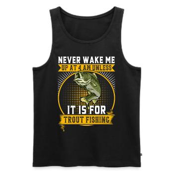 Funny Fishing Men Women - Männer Premium Bio Tank Top - Schwarz - Vorne - Michal (187cm)
