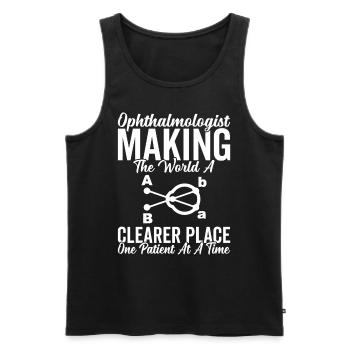 Ophthalmologist makes the world clearer opticians - Men's Premium Organic Tank Top - black - Front - Michal (187cm)