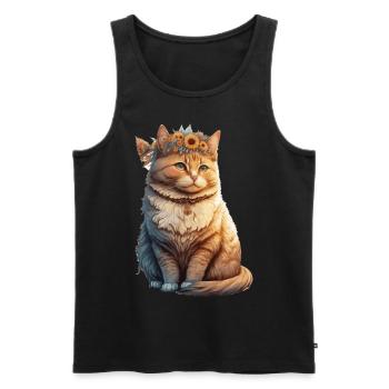 Mignon Munchkin Sunflower Cat Race Pet Kitten - Débardeur bio Premium Homme - noir - Devant - Michal (187cm)