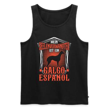 Galgo Espanol ist Seelenverwandter Windhund - Männer Premium Bio Tank Top - Schwarz - Vorne - Michal (187cm)