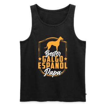 Bester Galgo Espanol Papa Spanischer Windhund - Männer Premium Bio Tank Top - Schwarz - Vorne - Michal (187cm)