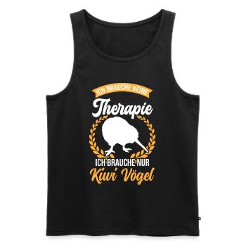 Brauche nur Kiwi Vogel Neuseeland - Männer Premium Bio Tank Top - Schwarz - Vorne - Michal (187cm)