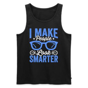 Ophthalmologist I make people look smarter - Men's Premium Organic Tank Top - black - Front - Michal (187cm)