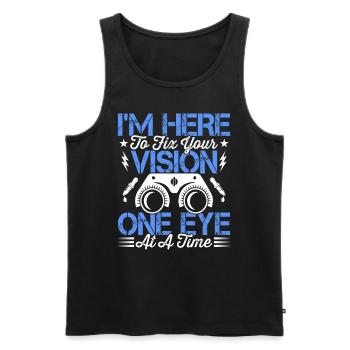Ophthalmologist Correct your vision Opticians - Men's Premium Organic Tank Top - black - Front - Michal (187cm)