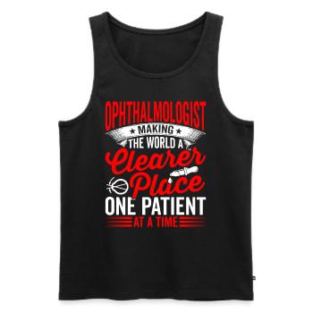 Ophthalmologist makes the world clearer opticians - Men's Premium Organic Tank Top - black - Front - Michal (187cm)