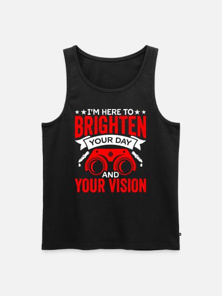 Ophthalmologist Brighten your vision Optometrist - Men's Premium Organic Tank Top - black