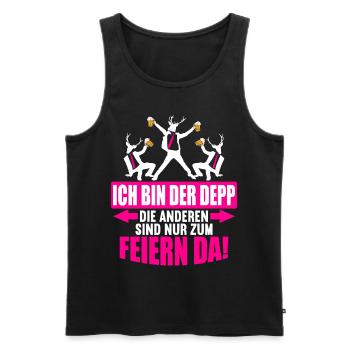 Junggesellenabschied Poltern Polterabend JGA - Männer Premium Bio Tank Top - Schwarz - Vorne - Michal (187cm)