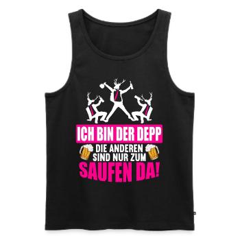 Junggesellenabschied Poltern Polterabend JGA - Männer Premium Bio Tank Top - Schwarz - Vorne - Michal (187cm)