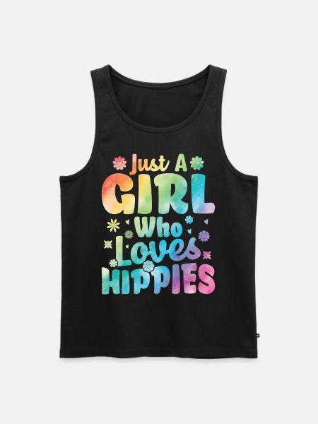 Peace Tie Dyeing Groovy - Men's Premium Organic Tank Top - black