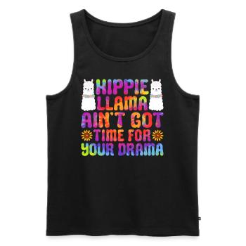Funny hippie tie coloring - Men's Premium Organic Tank Top - black - Front - Michal (187cm)