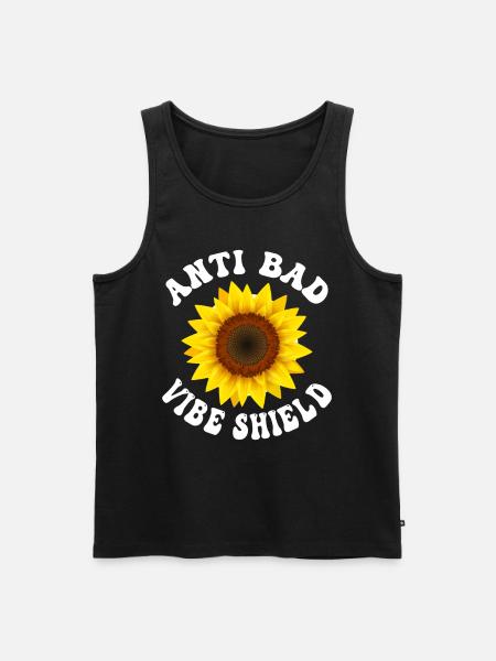 Funny Hippie Groovy Peace Kindness - Men's Premium Organic Tank Top - black