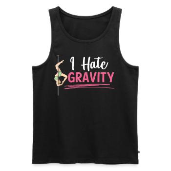 Aerial Silk Aerialist - Männer Premium Bio Tank Top - Schwarz - Vorne - Michal (187cm)