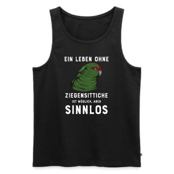 Ziegensittich I Laufsittich Motiv für Vogel Halter - Männer Premium Bio Tank Top - Schwarz - Vorne - Michal (187cm)