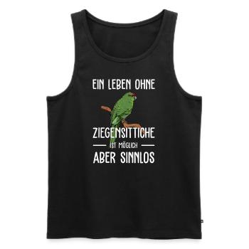 Ziegensittich I Laufsittich Motiv für Vogel Halter - Männer Premium Bio Tank Top - Schwarz - Vorne - Michal (187cm)