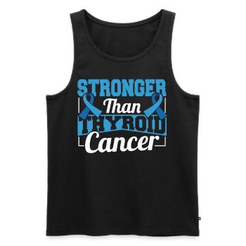 Stronger Than Thyroid Cancer Awareness - Men's Premium Organic Tank Top - black - Front - Michal (187cm)