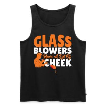 Glassblowers Have A Lot Of Cheek Glassblowing - Men's Premium Organic Tank Top - black - Front - AI Model Male 178 light (178cm)