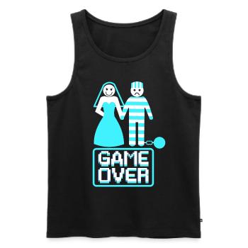 Junggesellenabschied Poltern Polterabend JGA - Männer Premium Bio Tank Top - Schwarz - Vorne - Michal (187cm)