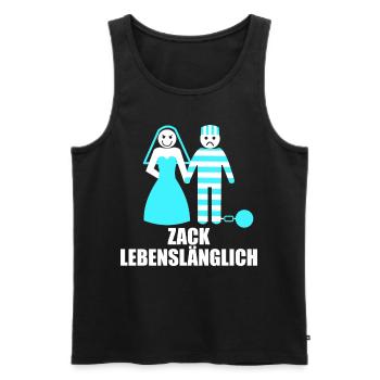 Junggesellenabschied Poltern Polterabend JGA - Männer Premium Bio Tank Top - Schwarz - Vorne - Michal (187cm)