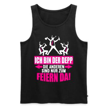 Junggesellenabschied Poltern Polterabend JGA - Männer Premium Bio Tank Top - Schwarz - Vorne - Michal (187cm)