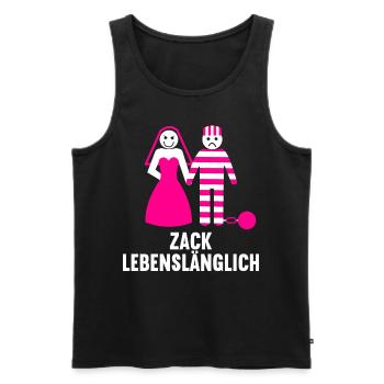 Junggesellenabschied Poltern Polterabend JGA - Männer Premium Bio Tank Top - Schwarz - Vorne - Michal (187cm)