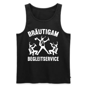 Junggesellenabschied Poltern Polterabend JGA - Männer Premium Bio Tank Top - Schwarz - Vorne - Michal (187cm)