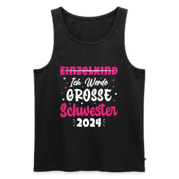 Ich Werde Eine Große Schwester 2024 - Männer Premium Bio Tank Top - Schwarz - Vorne - Michal (187cm)