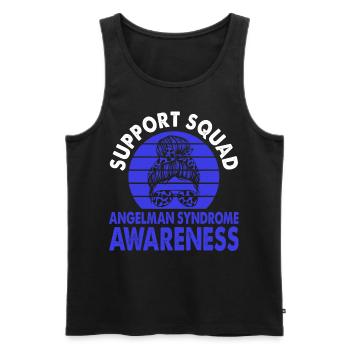 Support Squad Angelman Syndrome Awareness Month - Men's Premium Organic Tank Top - black - Front - Michal (187cm)