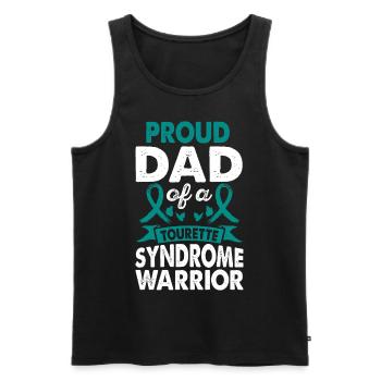 Vater Des Tourette-syndroms Warrior Awareness - Männer Premium Bio Tank Top - Schwarz - Vorne - Michal (187cm)