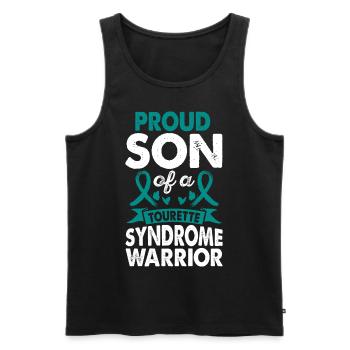 Son of Tourette's Syndrome Warrior Awareness Month - Men's Premium Organic Tank Top - black - Front - Michal (187cm)
