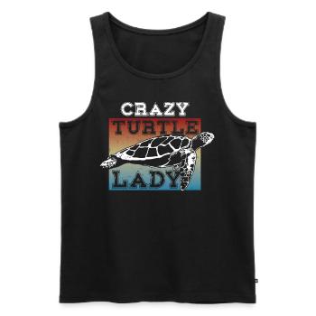 Sea Turtle Tortoise Crazy Turtle - Männer Premium Bio Tank Top - Schwarz - Vorne - AI Model Male 178 light (178cm)