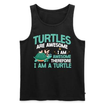 Sea Turtle Tortoise Turtles Are - Männer Premium Bio Tank Top - Schwarz - Vorne - AI Model Male 178 light (178cm)