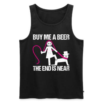 Bachelor party rumbling bachelor party - Men's Premium Organic Tank Top - black - Front - AI Model Male 178 light (178cm)