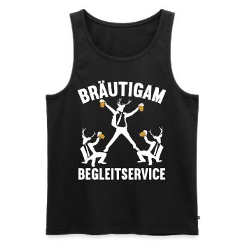 Junggesellenabschied Poltern Polterabend JGA - Männer Premium Bio Tank Top - Schwarz - Vorne - Michal (187cm)