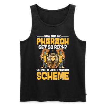 How Did The Pharaoh Get So Rich - Männer Premium Bio Tank Top - Schwarz - Vorne - Michal (187cm)