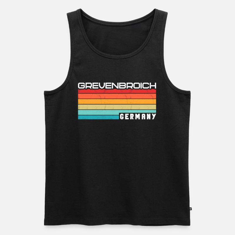Grevenbroicherin Grevenbroicher Grevenbroich - Männer Premium Bio Tank Top - Schwarz